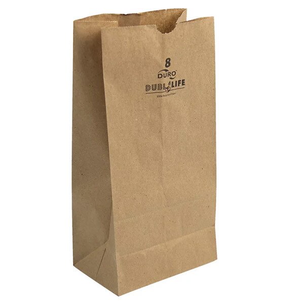 Duro 8lb Brown Paper Bag 500 per Case MedStat